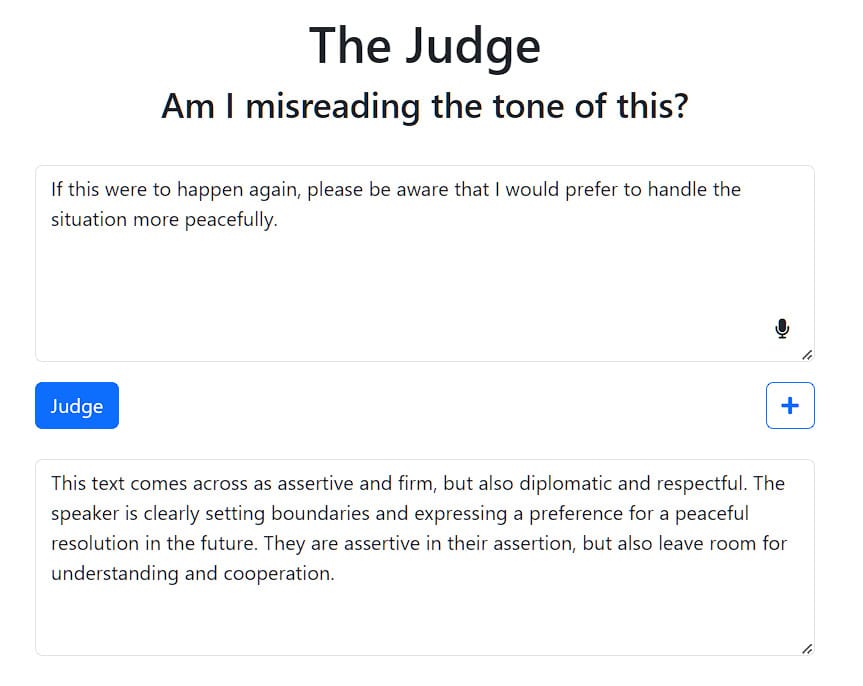 the judge best free ai tool for reading your text tone